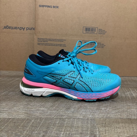 Asics Shoes - ASICS Gel- Kayano 25 Running Shoes women’s US 7.5 EU 39 Blue Pink Black Athletic